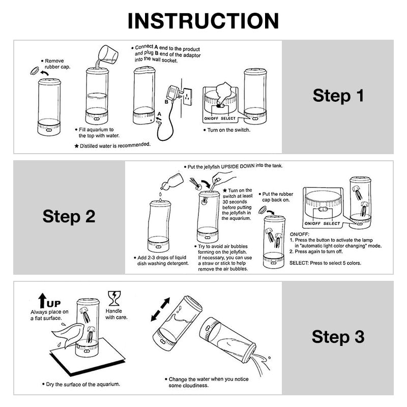 Jellyfish Aquarium LED Lamp