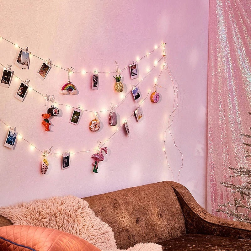 Sparkly Photo Clip String Lights